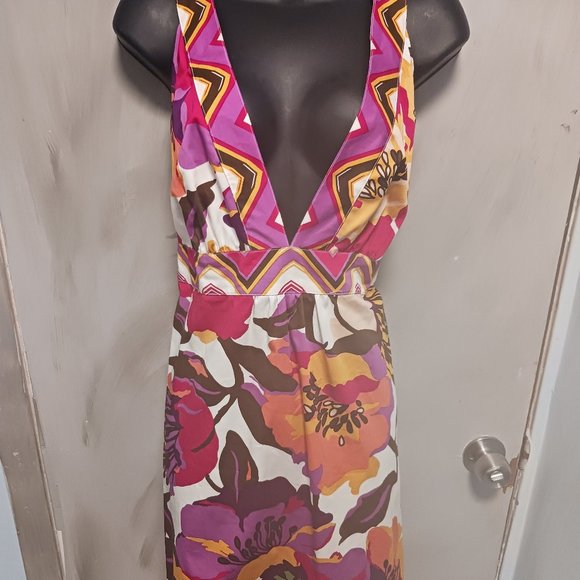 a.n.a  cool cotton floral dress - Picture 1 of 9